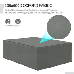 Outsunny 600D Oxford Patio Set Cover Outdoor Garden Rattan Sun Lounger Furniture Protection Cover Protector Waterproof Anti-UV Dark Grey 275L x 205W x 90Hcm