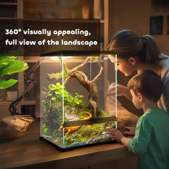 PawHut 40L Vivarium for Lizards, Frogs, Snakes, Turtles, Tortoises w/ Anti-Escape Design, Ventilation