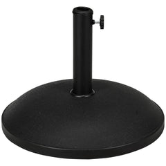 Outsunny 25kgs Round Parasol Base Concrete Umbrella Weight Stand Patio Outdoor Black Dia 49cm