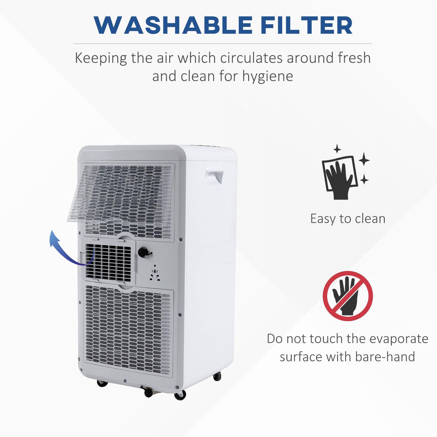 HOMCOM 10000 BTU Air Conditioning Unit, 3-in-1 Portable Air Conditioner, Dehumidifier, Cooling Fan with Remote Control, LED Display, 2 Speeds, 24H Timer, Window Venting Kit, 30m√Ç¬≤