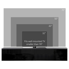 HOMCOM 160cm High Gloss Floating TV Unit Stand for TVs up to 70", Wall Mounted TV Cabinet with Storage Cupboards, Grey and Black