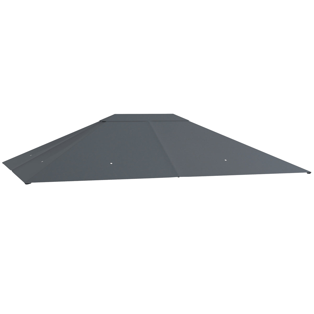 Outsunny 3 x 4m Gazebo Canopy Replacement Cover, Gazebo Roof Replacement (TOP COVER ONLY), Dark Grey