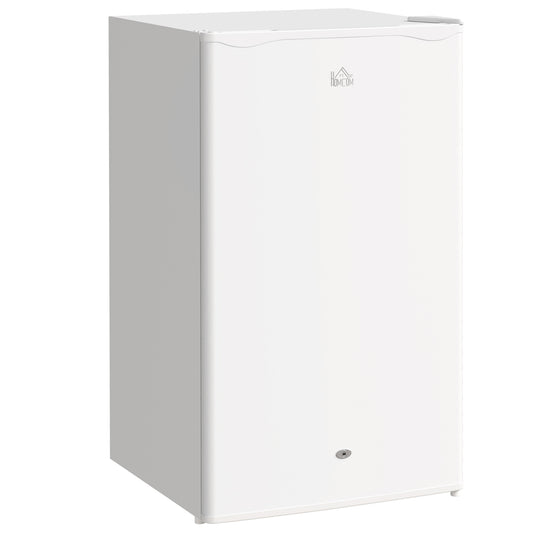 HOMCOM 91L Freestanding Under-Counter Fridge with Lock - White