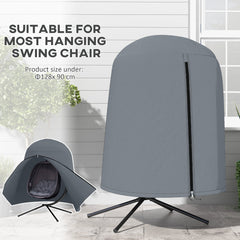 Outsunny 190 x 128cm Hanging Egg Chair Furniture Cover - Grey