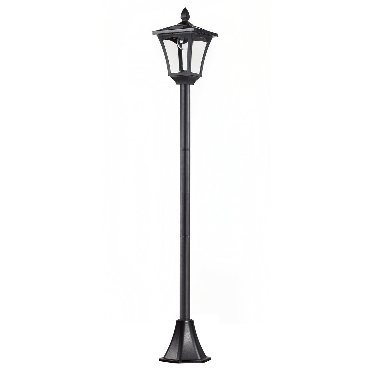 Outsunny Outdoor Garden Solar Post Lamp Sensor Dimmable LED Lantern Bollard Pathway 1.6M Tall √¢‚Ç¨‚Äú Black