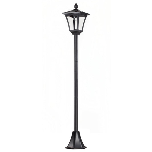 Outsunny Outdoor Garden Solar Post Lamp Sensor Dimmable LED Lantern Bollard Pathway 1.6M Tall √¢‚Ç¨‚Äú Black