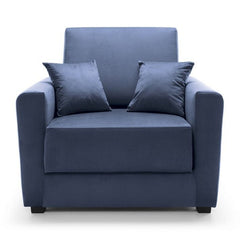 Bristol Velvet Single Sofa bed - Dark Blue