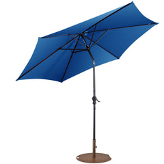 2.7m Garden Parasol with Crank-Blue