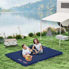 Outsunny 2 Person Camping Inflatable Mattress - Navy Blue