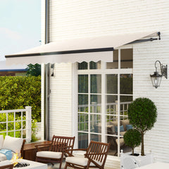 Outsunny 3.5 x 3m Electric/Manual Awning, with Remote - Beige