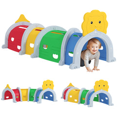 AIYAPLAY Kids Play Tunnel for 3-6 Years Crawl and Climb, Lion Design, Indoor & Outdoor