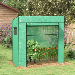 Outsunny 77 x 196cm Walk-In Greenhouse, with Accessories