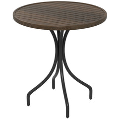 Outsunny â66cm Galvanised Steel Garden Table - Brown