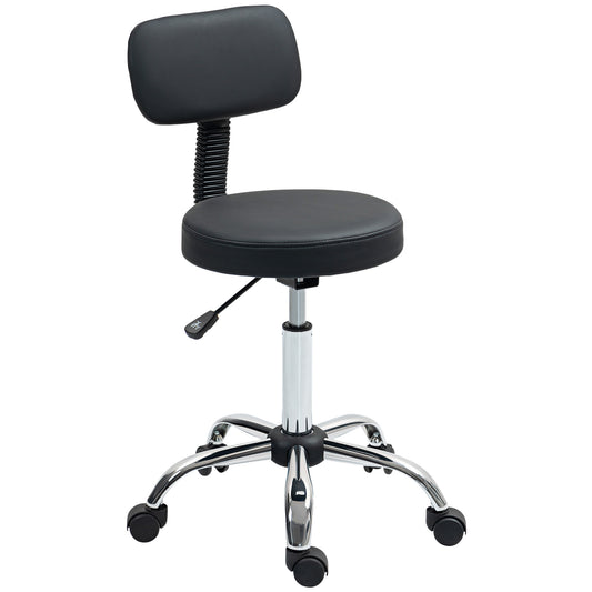 HOMCOM 360√Ç¬∞ Swivel Seat Salon Stool - Black