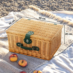 Outsunny Two-Person Picnic Set, with Wicker Basket