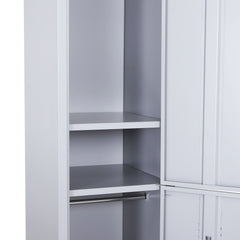 Vinsetto Locker Cabinet Storage Cold Rolled Steel w/ Shelves Vertical Cupboard Grey 38 x 46 x 180 cm