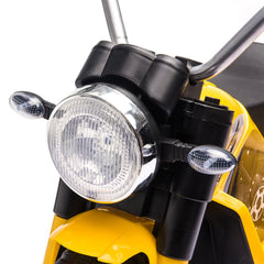 HOMCOM 6V Kids Electric Motorbike 3 Wheels Ride On Toy with Horn Headlights Realistic Sounds for Girl Boy 18 - 36 Months Yellow