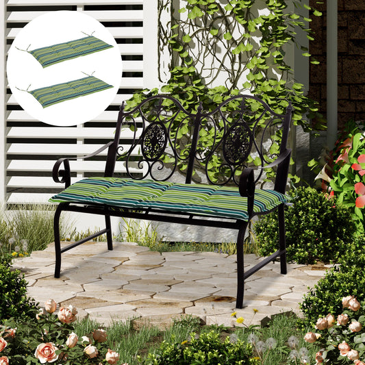 Outsunny Polyester Set Of 2 Swing Chair Cushion Green Stripes