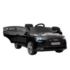 HOMCOM Audi E-tron Licensed 12V Kids' Electric Ride on, Electric Car for Kids, with Parental Remote, Music Lights MP3, Suspension Wheels, for 3-5 Years, Black