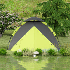 Outsunny Two-Man One Room Camping Tent, with Accessories - Green