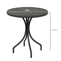 Outsunny â66cm Galvanised Steel Garden Table - Grey