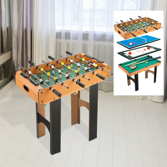 HOMCOM 4 in 1 Multi Games Table Hockey Foosball Mini Billiards Pool Table Set 2 Types