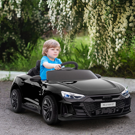 HOMCOM Audi Licensed 12V Kids Electric Ride-On, with Remote Control, Suspension System, Lights, Music, Motor - Black