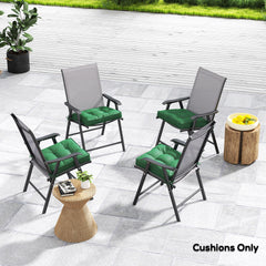 Outsunny Set of 4 42 x 42cm Outdoor Seat Cushions - Green