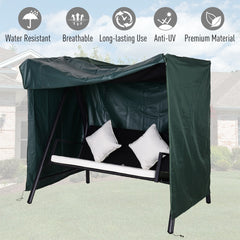 Outsunny 152 x 177cm Three-Seater Swing Chair Protective Cover Green