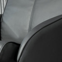 HOMCOM Faux Leather Reclining Chair and Footstool - Black