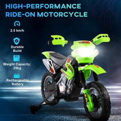 HOMCOM 6V Kids Child Electric Motorbike Ride on Motorcycle Scooter Children Toy Gift for 3-6 Years (Green)