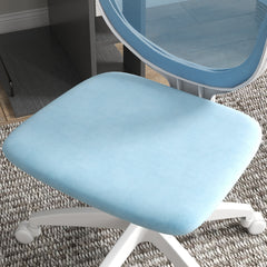 Vinsetto Armless Desk Chair, Mesh Office Chair, Height Adjustable with Swivel Wheels, Blue