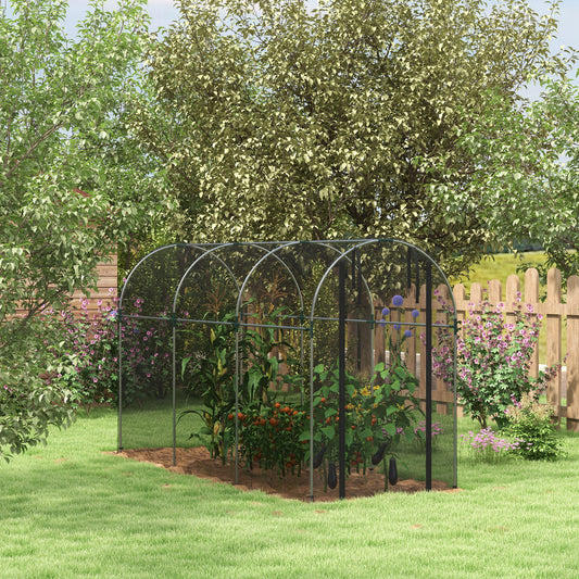 Outsunny 360 x 120cm Mini Polytunnel Greenhouse, Black