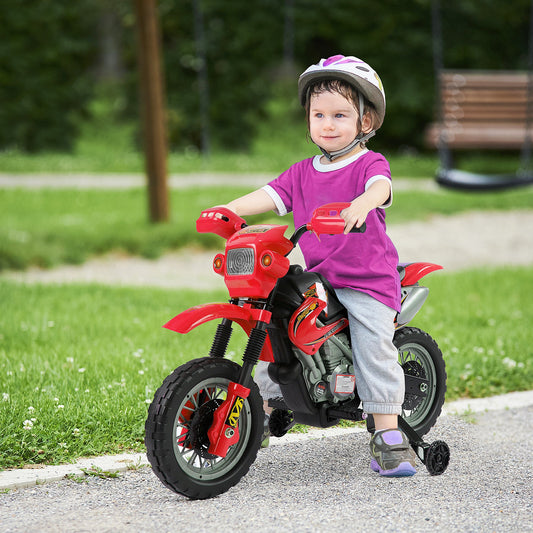 HOMCOM 6V Kids Child Electric Motorbike Ride on Motorcycle Scooter Children Toy Gift for 3-6 Years (Red)