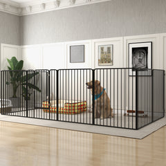 PawHut 100cm 8 Panels Heavy Duty Dog Pen, Pet Playpen for Indoors, Outdoors, Small, Medium, Large Dogs