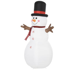 HOMCOM 6ft Giant Inflatable Snowman Christmas Decoration w/ LED Lights Accessories Cute Family Fun Seasonal Outdoor Indoor