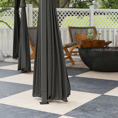 Outsunny 3 x 4m Steel Gazebo, with Curtains - Black