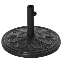 Outsunny 13kg Round Parasol Base Sun Umbrella Weight Stand Holder Patio Outdoor Garden, Black