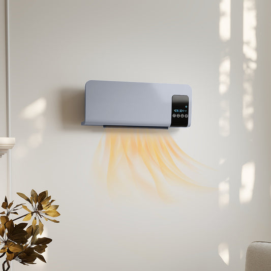 HOMCOM 2000W Wall Mounted Heater, 18-45√Ç¬∞C Temperature, Grey