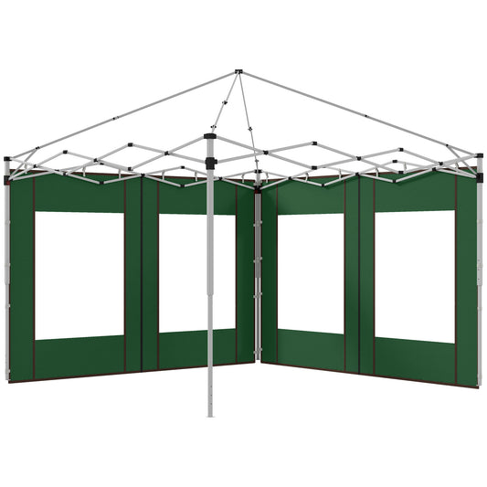 Outsunny Set of Two 295cm Replacement Canopy Walls - Green