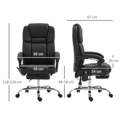 Vinsetto Six Point Vibrating Massage Office Chair - Black