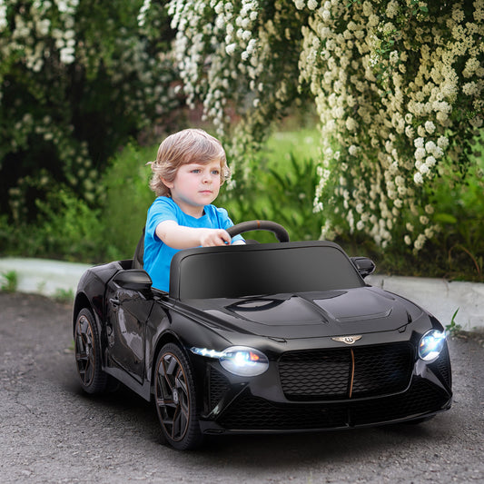 HOMCOM Bentley Bacalar Licensed 12V Kids Electric Car, with Remote Control, Black