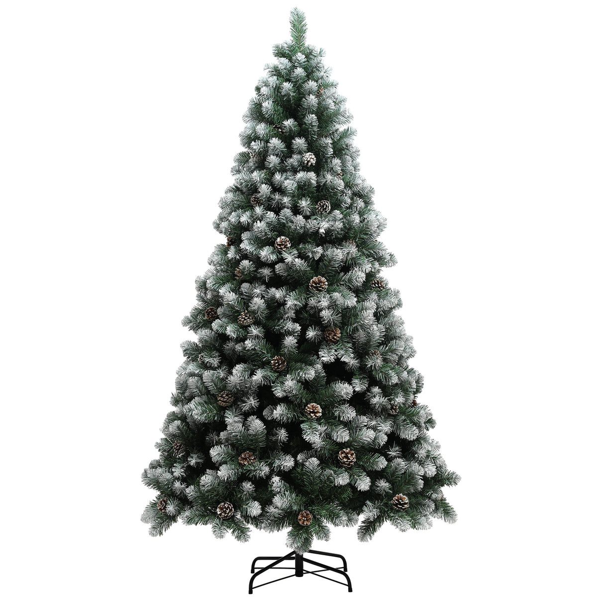 HOMCOM 7ft Snow-Dipped Artificial Pine Christmas Tree