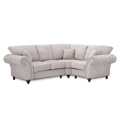 Windsor High Back Fabric Corner Sofa Suite - Dark Grey or Stone