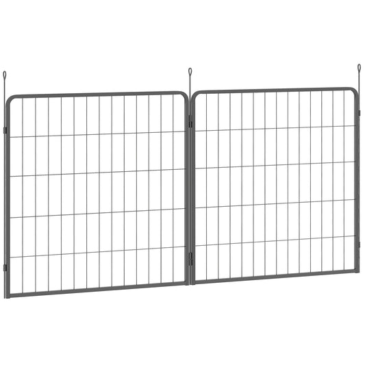 PawHut 2 Piece Dog Pen Expansion Pack for 80cm High Pet Playpen with 3 Stakes, for Small and Medium Dogs