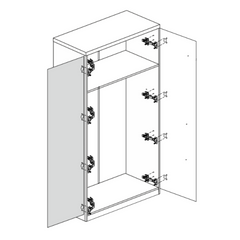 Roma Hinged Door Wardrobe 90cm