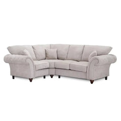 Windsor High Back Fabric Corner Sofa Suite - Dark Grey or Stone