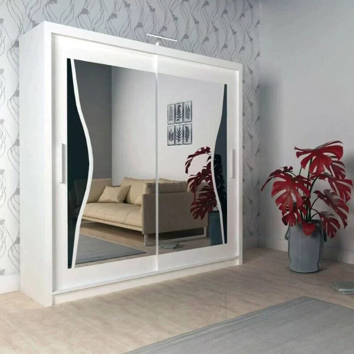 Heffner Walnut Sliding Door Wardrobe - 3 Sizes
