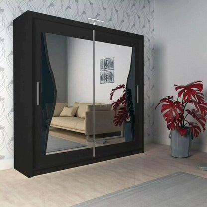 Heffner Walnut Sliding Door Wardrobe - 3 Sizes