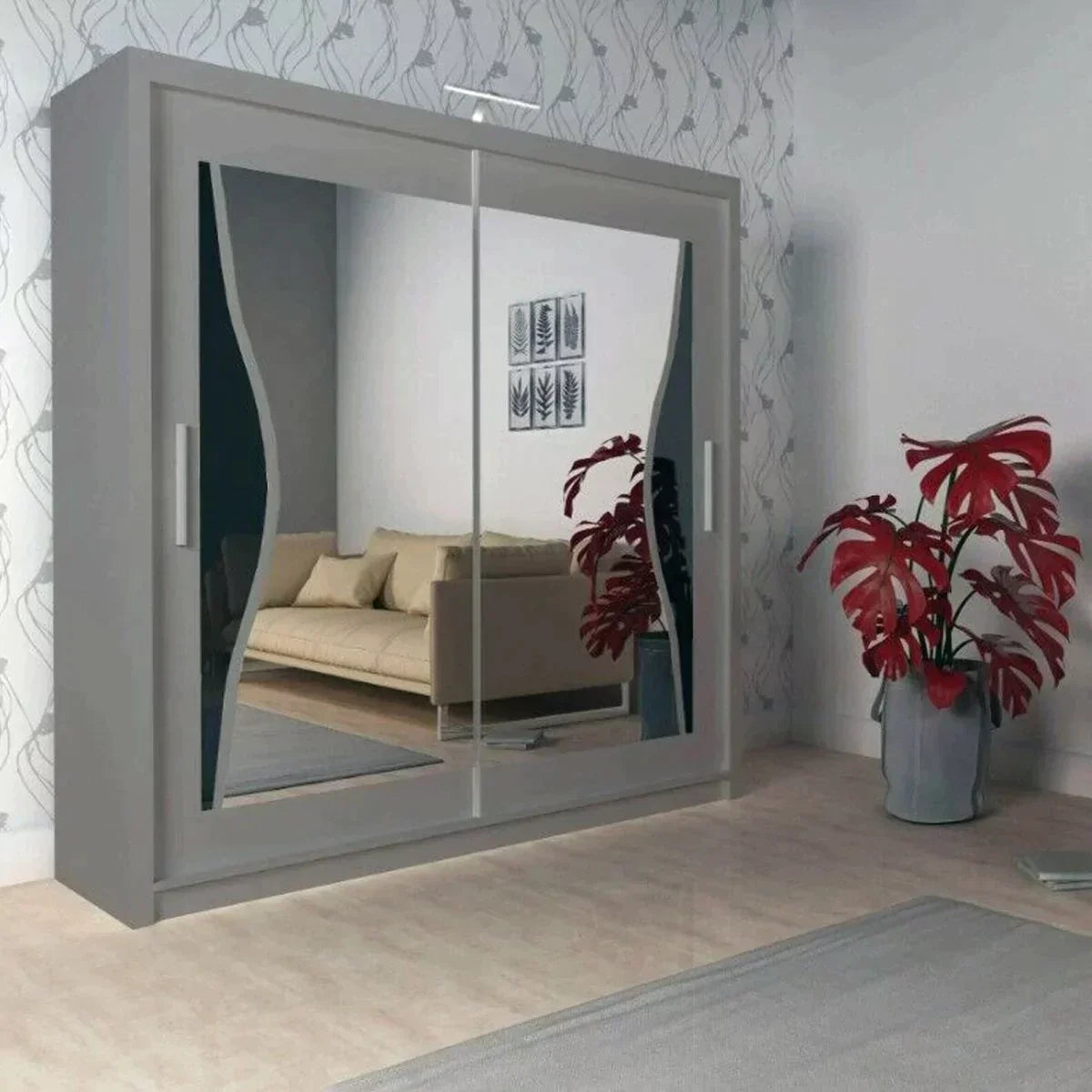 Heffner Walnut Sliding Door Wardrobe - 3 Sizes